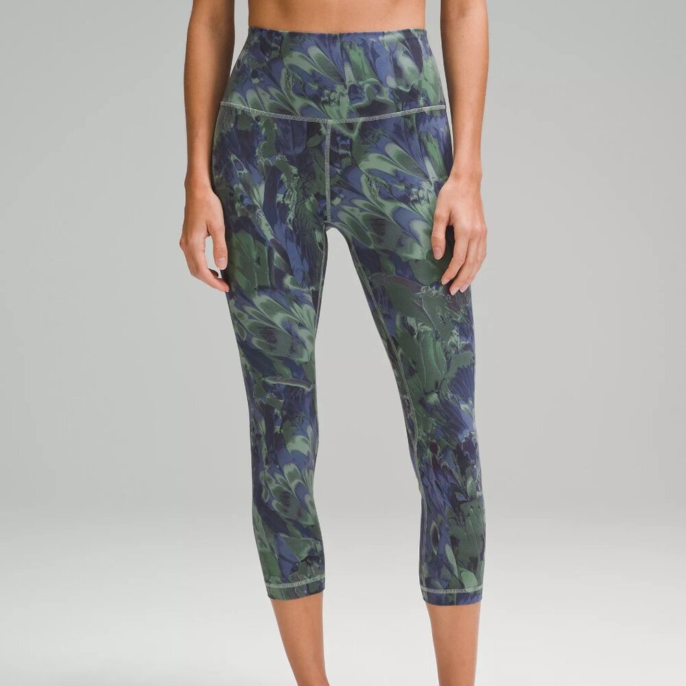 Lululemon Wunder Train High-Rise Crop Legging 23" Mountain Marble Multi Size: 8